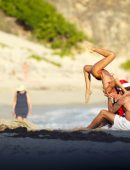 Izabel Goulart Toned Booty in a Tiny Thong Bikini at the Beach in St Barts