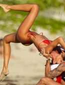 Izabel Goulart Toned Booty in a Tiny Thong Bikini at the Beach in St Barts