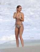 Kimberley Garner Beautiful in Bikini on a Beach in St Barth
