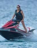 Lauren Silverman Riding Jetski on Holidays in Barbados