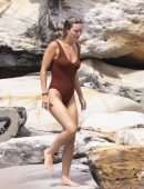Leila George in Bikini on a Beach in Sydney