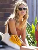 Leila George in Bikini on a Beach in Sydney