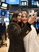 Nina Dobrev and Julianne Hough at Stock Exchange in New York