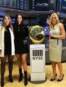 Nina Dobrev and Julianne Hough at Stock Exchange in New York
