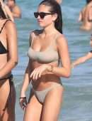 Thylane Blondeau in Bikini on a Beach in Miami