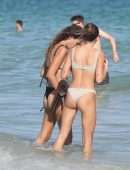 Thylane Blondeau in Bikini on a Beach in Miami