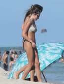 Thylane Blondeau in Bikini on a Beach in Miami