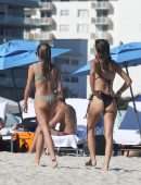 Thylane Blondeau in Bikini on a Beach in Miami