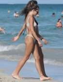 Thylane Blondeau in Bikini on a Beach in Miami
