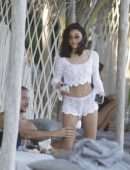 Chantel Jeffries with DJ Diplo at a Beach in Tulum