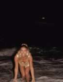 Cindy Prado at the Beach Flaunting Gorgeous Body in a Shiny Outfit