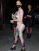 Draya Michele Booty and Cleavage in a Tight Outfit at TAO in Los Angeles