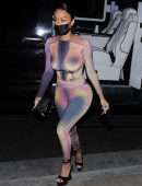 Draya Michele Booty and Cleavage in a Tight Outfit at TAO in Los Angeles