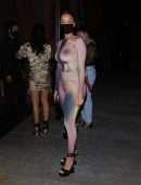Draya Michele Booty and Cleavage in a Tight Outfit at TAO in Los Angeles