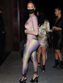 Draya Michele Booty and Cleavage in a Tight Outfit at TAO in Los Angeles