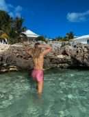 Elsa Hosk Booty and Pokies in a Wet Bikini
