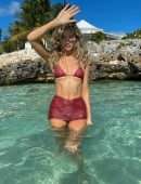 Elsa Hosk Booty and Pokies in a Wet Bikini