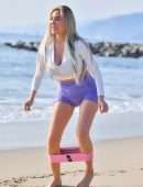 Farrah Abraham Booty in Shorts and Cleavage at a Beach in Santa Monica