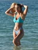 Georgia Harrison Booty in Bikini on a Beach in Portugal
