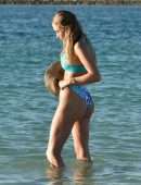 Georgia Harrison Booty in Bikini on a Beach in Portugal