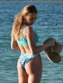Georgia Harrison Booty in Bikini on a Beach in Portugal