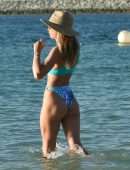 Georgia Harrison Booty in Bikini on a Beach in Portugal