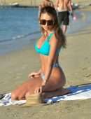 Georgia Harrison Booty in Bikini on a Beach in Portugal