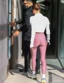 Hailey Baldwin Booty, Leaving a Pilates Session in West Hollywood