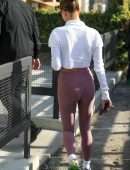 Hailey Baldwin Booty, Leaving a Pilates Session in West Hollywood