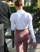 Hailey Baldwin Booty, Leaving a Pilates Session in West Hollywood