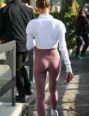 Hailey Baldwin Booty, Leaving a Pilates Session in West Hollywood