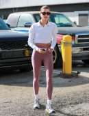 Hailey Baldwin Booty, Leaving a Pilates Session in West Hollywood