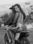 Josephine Skriver Booty on a Bike in Keen Magazine Photoshoot - January 2022