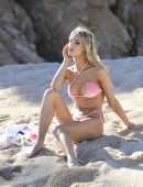 Joy Corrigan Booty in a Tiny Baby Pink Bikini on a Beach in Cabo San Lucas