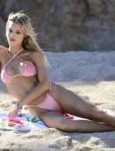 Joy Corrigan Booty in a Tiny Baby Pink Bikini on a Beach in Cabo San Lucas