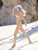 Joy Corrigan Booty in a Tiny Baby Pink Bikini on a Beach in Cabo San Lucas