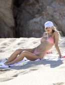 Joy Corrigan Booty in a Tiny Baby Pink Bikini on a Beach in Cabo San Lucas