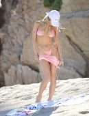 Joy Corrigan Booty in a Tiny Baby Pink Bikini on a Beach in Cabo San Lucas