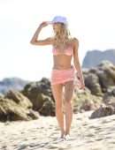 Joy Corrigan Booty in a Tiny Baby Pink Bikini on a Beach in Cabo San Lucas