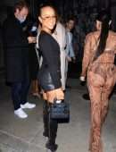 Karrueche Tran Leggy and Cleavage Outside Catch in West Hollywood