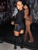 Karrueche Tran Leggy and Cleavage Outside Catch in West Hollywood