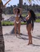 Kim Kardashian Booty and Cleavage in a Tiny Bikini in the Caribbean
