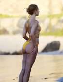 Kimberley Garner Booty in Bikini on a Beach in St Barts