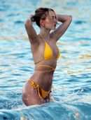 Kimberley Garner Booty in Bikini on a Beach in St Barts
