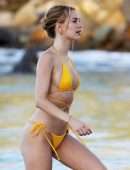 Kimberley Garner Booty in Bikini on a Beach in St Barts