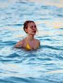 Kimberley Garner Booty in Bikini on a Beach in St Barts