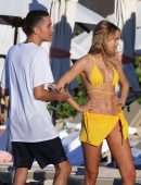 Kimberley Garner Booty in Bikini on a Beach in St Barts