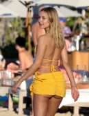 Kimberley Garner Booty in Bikini on a Beach in St Barts