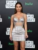 Lily James Leggy and Cleavage at "Pam & Tommy" Press Event in Los Angeles