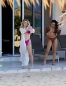 Lottie Moss in a PrettyLittleThing Bikini Photoshoot in Antigua
